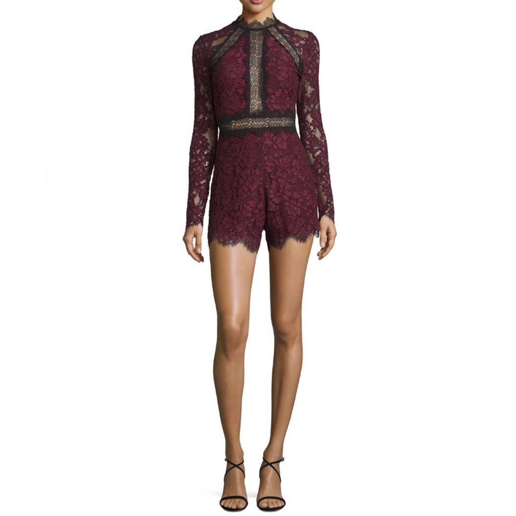 Alexis Eva Long Sleeve Lace Romper